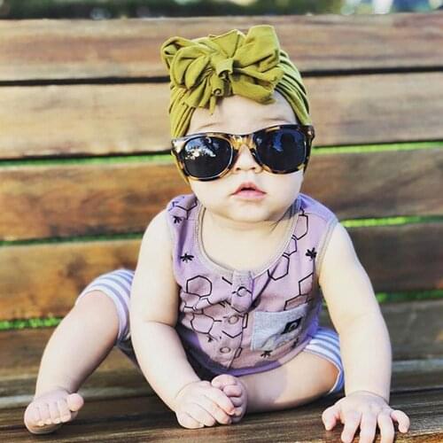 Infant Baby Girl Beanie Hat Hairband Bow Knot Turban Cap Newborn Head Wraps Kids Boy Girls Hat Knot Headband