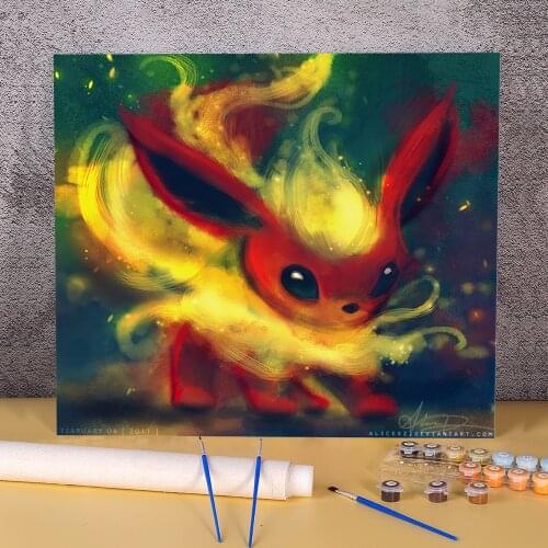 Doodles DIY Paint By Numbers Package Acrylic Paints 40*50 Canvas Pictures Wall Decoration For Handicraft