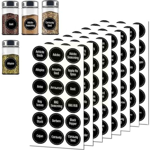 Label Stickers Kitchen Classification Food Storage Bottle Pantry Jam Labels Spice Stickers Label Self-adhesive Container W9I6