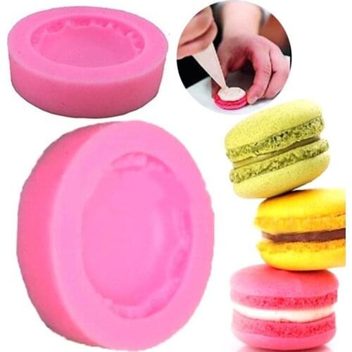 Hot Sale! 3D Macaron Silicone Mold Fondant Cake Polymer Clay Chocolate Decoration DIY Sticks Interactive Kitchen Tool