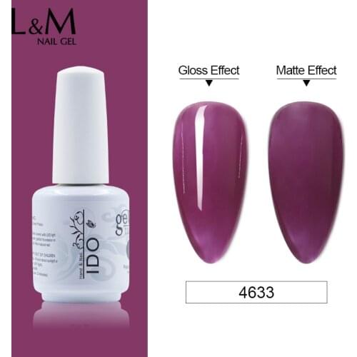 IDO Gelpolish NEW Purple Crystal Jelly Nails Gel Nail Polish UV LED Acrylic Transparent Glass Purple Grey Brown Glass Gel Nail
