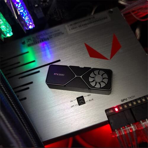 NVIDIA 3080 Graphics Card Figure Rotatable RTX3080 Key Caps Shift Keyboard Cap 3080 keycap DIY PC MOD GPU Water Cooler Modding