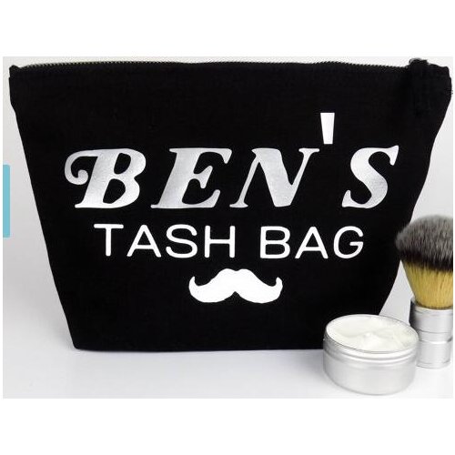 Personalised mans tash kit Groomsman wedding Gift Make Up Bags Unique Gift for groom Shaving Toiletry Bags