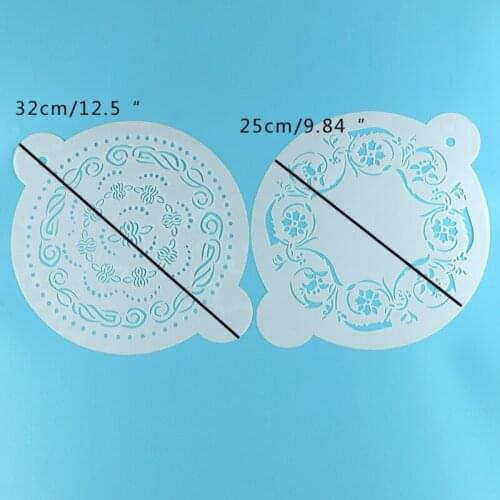 2pc Cake Stencil DIY Wall Layering Painting Template Decoration Scrapbooking Embossing Album Supplies Reusable