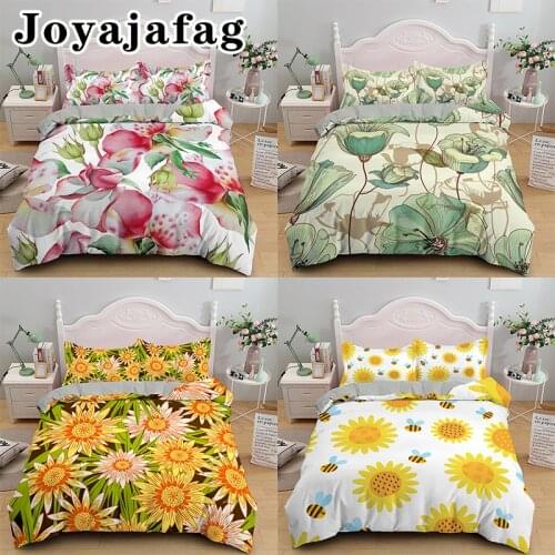 Nordic Flowers Quilt Covers Sets Single Queen King Bedding Set Duvet Cover With Pillowcase 2/3pcs Luxury Bedclothes Drop Ship