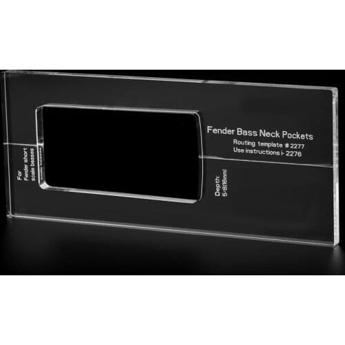 Musiclily Pro CNC Accurate Acrylic Bass Neck Routing Templates for Short-scale Bass Musicmaster/Mustang