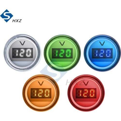 22MM AD16 Type AC60-500V Mini Voltage Meter LED Digital Display AC Voltmeter Indicator Light/ Colorful Pilot Lamp