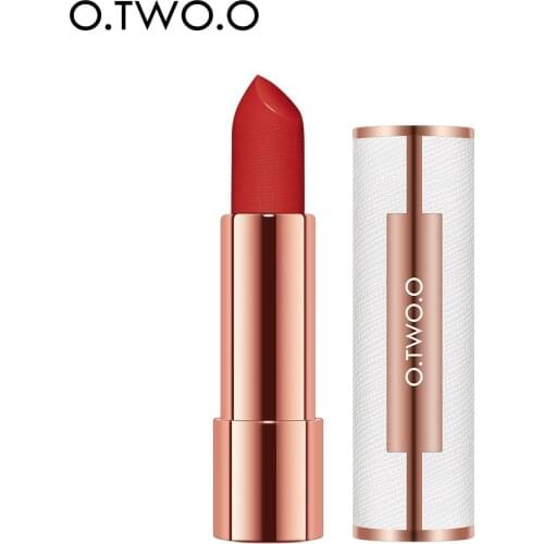 O.TWO.O Satin Soft Matte Lipstick Lipstick Long-lasting Velvet Matte Dense Thin Lipstick Lip Gloss YG002