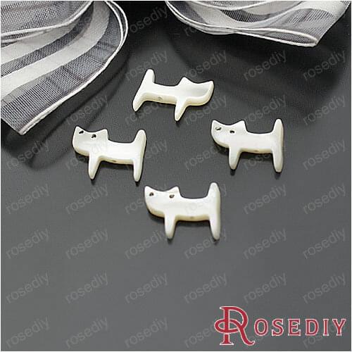 Wholesale 13.5*10mm Original Color Cat Natural Sea Shell Beads Diy Jewelry Findings Accessories 10 pieces(JM5322)