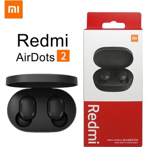 Original Xiaomi Redmi Airdots 2 Earphone Wireless Bluetooth V5.0 Headset Stereo Noise Reduction Mic Voice Control Earphones