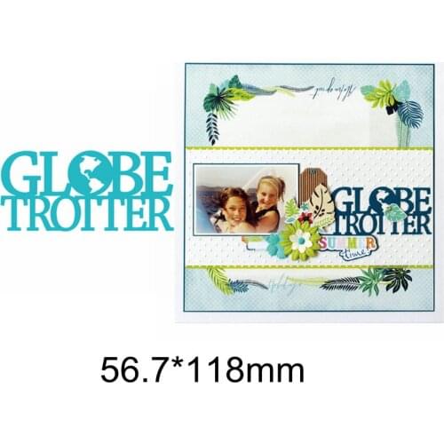 Special French Words Globe Trotter Letter Frame Metal Cutting Dies 2019 Making Cards DIY Stencils Paper New Dies Scrapbook Craft