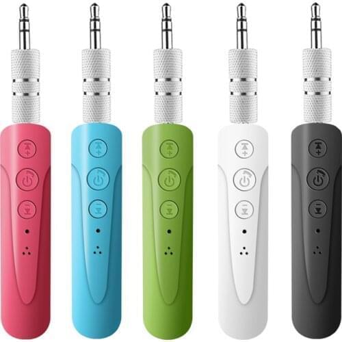 Lapel clip Bluetooth audio receiver 3.5AUX car speaker headset universal one drag two call camera function