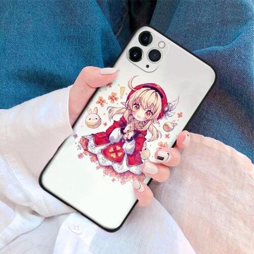 Genshin Impact Klee Manga Anime Art silicone Phone Case FOR iPhone Se 6 6s 7 8 Plus X Xr Xs 11 12 Mini Pro Max Glass Cover Shell