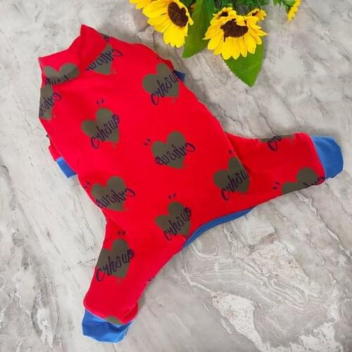 Cute Heart Dog Jumpsuit Winter Pet Apparel Small Dog Costume Pants Outfit Garment Pomeranian Poodle Bichon Schnauzer Clothing