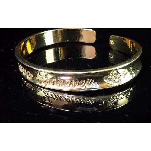 Mixed Gold Bangle Openable Bracelet Gold Color Bangle Fadeless Simple Style Wristband Jewelry 0013