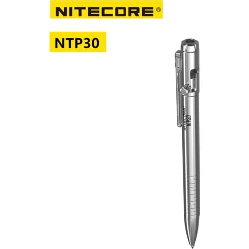 NITECORE NTP30 Tactical Pen Titanium Bolt Action Self-Defense Glass Breaking Daily Writing Titanium Alloy Tools Ergonomically