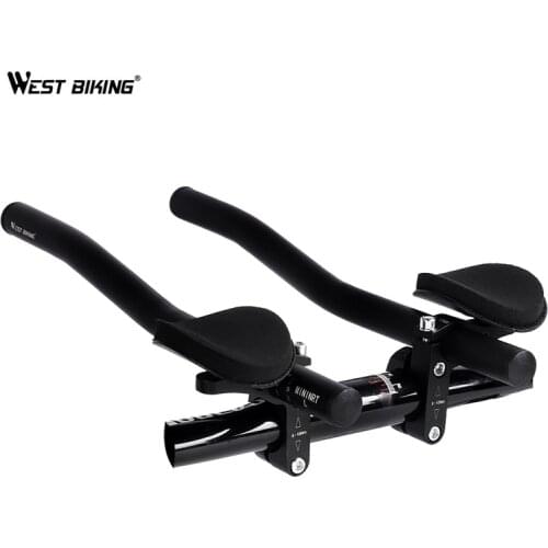 WEST BIKING Road Mountain Bike MTB Bicycle Relaxation TT Handlebar 2 PCS Aluminium Arm Rest Bicycle Cycling Front Rest Handlebar
