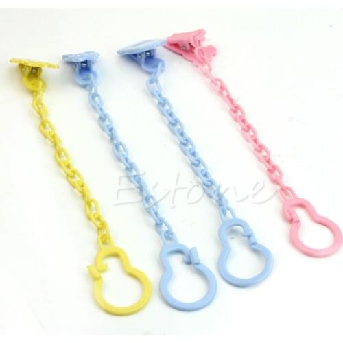 1Pc Lot Cute Baby Infant Kids Dummy Pacifier Soother Chain Clips Holder Toddler Toy