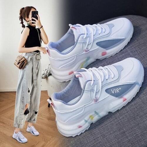 Without Heels Luxury Free Shipping Non-leather Casual Womens casual sports shoes with popcorn soles Vulcanize Designer Brand