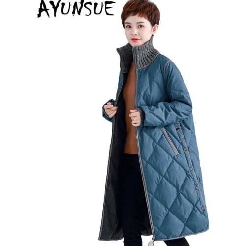AYUNSUE Winter Jacket Women 90% Duck Down Jacket Women Clothes 2020 Female Korean Long Coat Plus Size Parka Abrigo Mujer MY1486