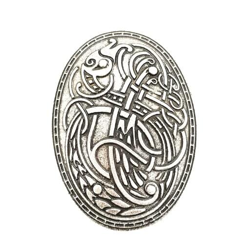 Nostalgia Viking Dragon Amulet Talisman Swedish Wicca Broche Femme Bijoux Witchy Pin Badge Witchcraft And Witch Jewellery Brooch