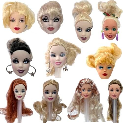 Mix Style 1 Pcs Doll Head Long Hair For Princess Doll Fit For 1/6 Doll Accessories Limited Edition Toys For GirlS' Doll JJ