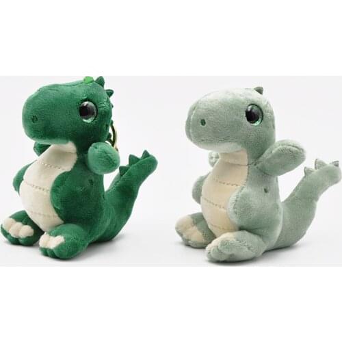 10cm Big Eye Scented Dinosaur Cartoon Birthday Girl Presents Soft Key Chain Ring Plush Keychains Doll Toy