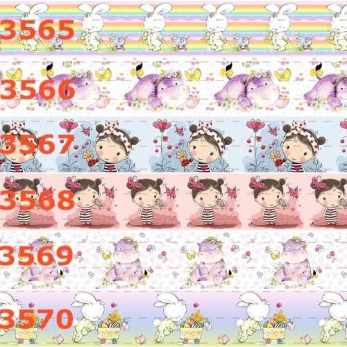 10yards - different sizes - Cartoon bear printed grosgrain ribbon - baby bear printed ribbon