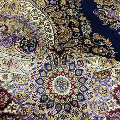 100% Hand Made Tufted Chinese Real Silk Carpet From Nanyang Factory With Free Shipping