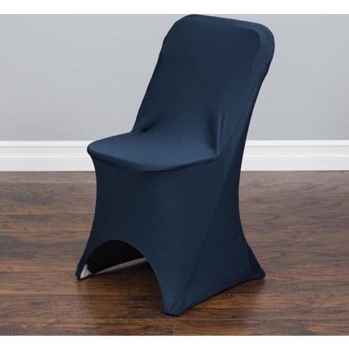 100Pcs Navy Blue Arch Stretch Indoor Chair Cover For Wedding/Party Universal Banquet Hotel Decoration Free Shipping