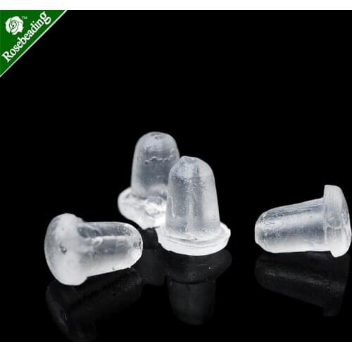 1000pcs 5*6mm clear Rubber Earring Ear nut,Earring stopper-10071425