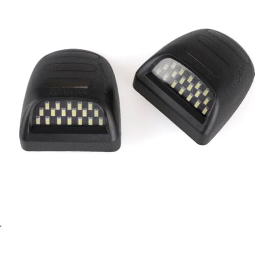 2pcs Car License Plate Lamp LED White 6000k Rear Work Light Auto Accessories Fit For Chevy Silverado Avalanche GMC 1999-2013