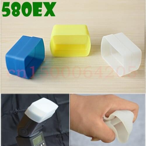 3in1 new design Silica gel Silicone soft flash diffuser box Cover Cap For Can0n Speedlite canon 580EXII 565 568