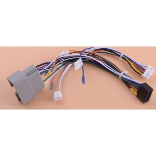 Car Stereo Radio 16 Pin Wiring Harness Connector 22cm Fit for Jeep Wrangler JK Compass MK49 Android