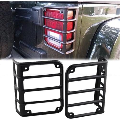 Car Tail Light Cover Guard Protective Auto Rear Brake Lamp Hood Offrod for Jeep Wrangler JK 07-17 Auto Styling Accessories