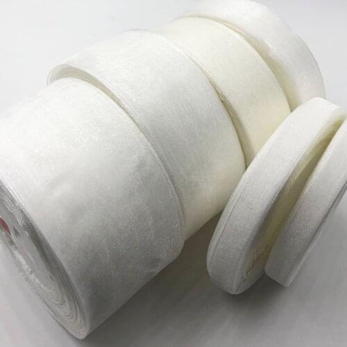 White organza Ribbon with gold Wedding Party Decoration Gift Wrapping Christmas Apparel Sewing & Fabric gift Ribbon 01