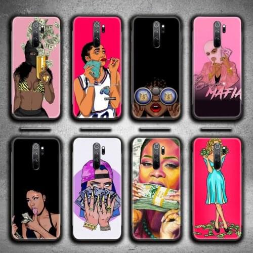 Pop art girl with cash Phone Case for Redmi 9A 8A 7 6 6A Note 9 8 8T Pro Max Redmi 9 K20 K30 Pro