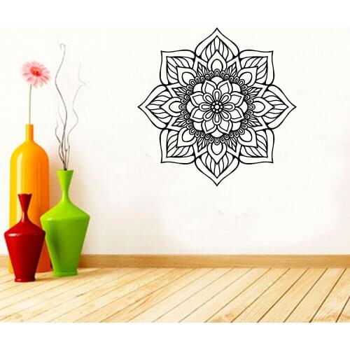 Flower Mandala Wall Decals Home Decoration Accessories For Living Room Bohemian Moroccan Pattern Vinyl Art Wall Sticker Z600