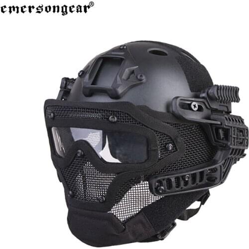 Emersongear Tactical G4 System PJ Helment Full Mesh Mask Face Protective Cover Gear Military Airsoft Outdoor Shooting Hunting