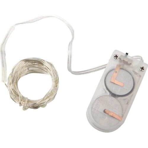 20LED String Fairy Light 2M Garland Lights Powered by CR2032 Battery Copper Wire Holiday Lights for Christmas Decoration 10pcs