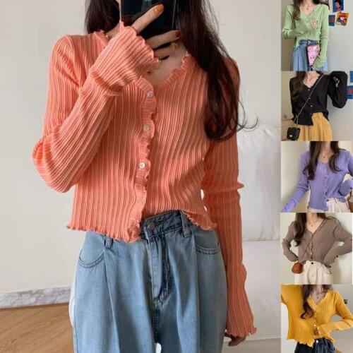 Женские трикотажные кардиганы KLV China At AliExpress