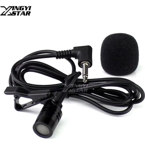 Tie Clip On Condenser Lavalier Microphone 3.5mm Jack Collar Lapel Mic For PC Laptop Speech Teaching Portable Speaker Tour Guide