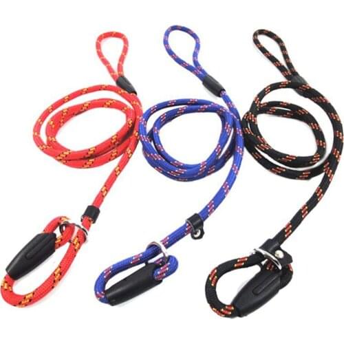 Strong Nylon Dog Puppy Leash Dog Collars And Leads Training Walk Pet Lead RopeRed Blue Black Color 160cm