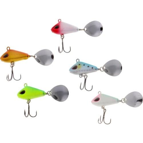 Metal Fishing Spoon Lure Sequins Fishing Bait with Sharp Barbed Hook Fishing Lures