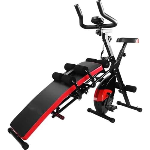 Multifunctional Magnetic Control Exercise Bike Spinning Bike Sit Up Bench Combination Fitness Equipment Waist Machine