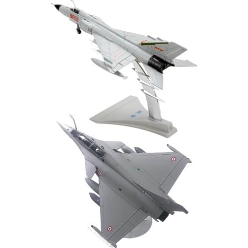 1/72 Dassault Rafale Plane + F-8 Fighter & Alloy Stand Diecast Aircraft Model Home Decoration
