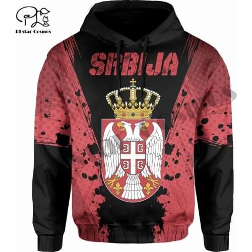 PLstarCosmos 3DPrint Newest Serbia Country Flag Unique Amazing Harajuku Pullover Streetwear Unisex Hoodies/Sweatshirt/Zip Style6