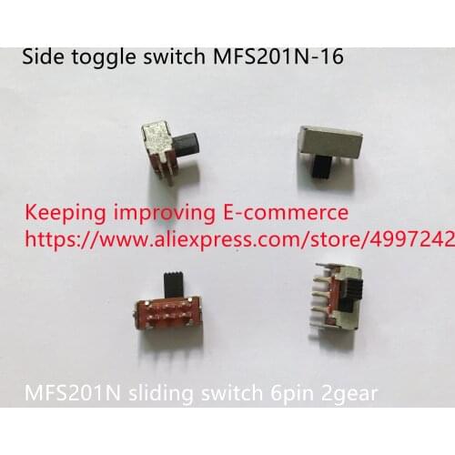 Original new 100% side toggle switch MFS201N-16 sliding switch 6pin 2gear