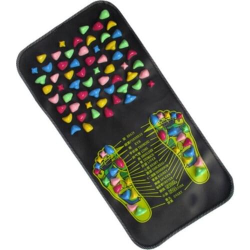 Plastic Foot Massager Cushion Pad Acupuncture Cobblestone Yoga Mat Walk Stone Square Healthy Pad Cushion Health Care Home Use