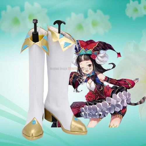 Red Pride of Eden Rabbi Cosplay Boots White Shoes Halloween Carnival Cosplay Accessories